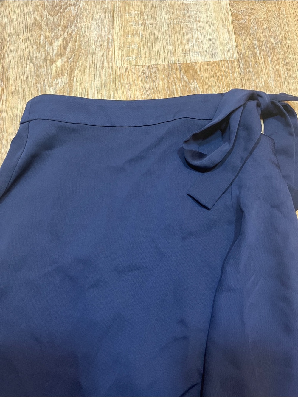 Zara Basic Navy Blue Wrap Midi Skirt Small S Ruffle - Picture 4 of 15